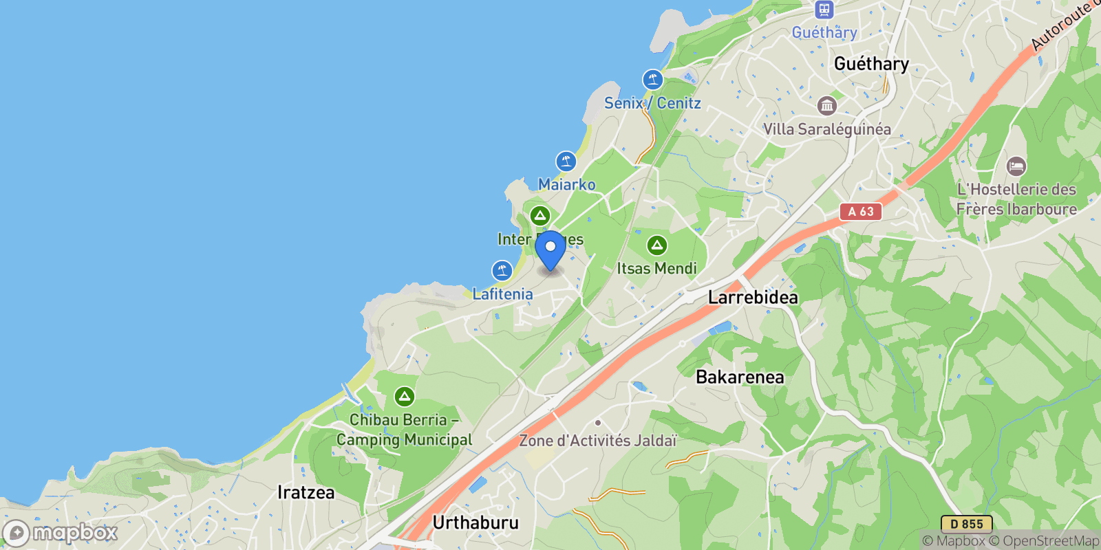 Map showing Chem. de Lafitenia, 64500 Saint-Jean-de-Luz, France, Saint-Jean-de-Luz, Nouvelle-Aquitaine, France.