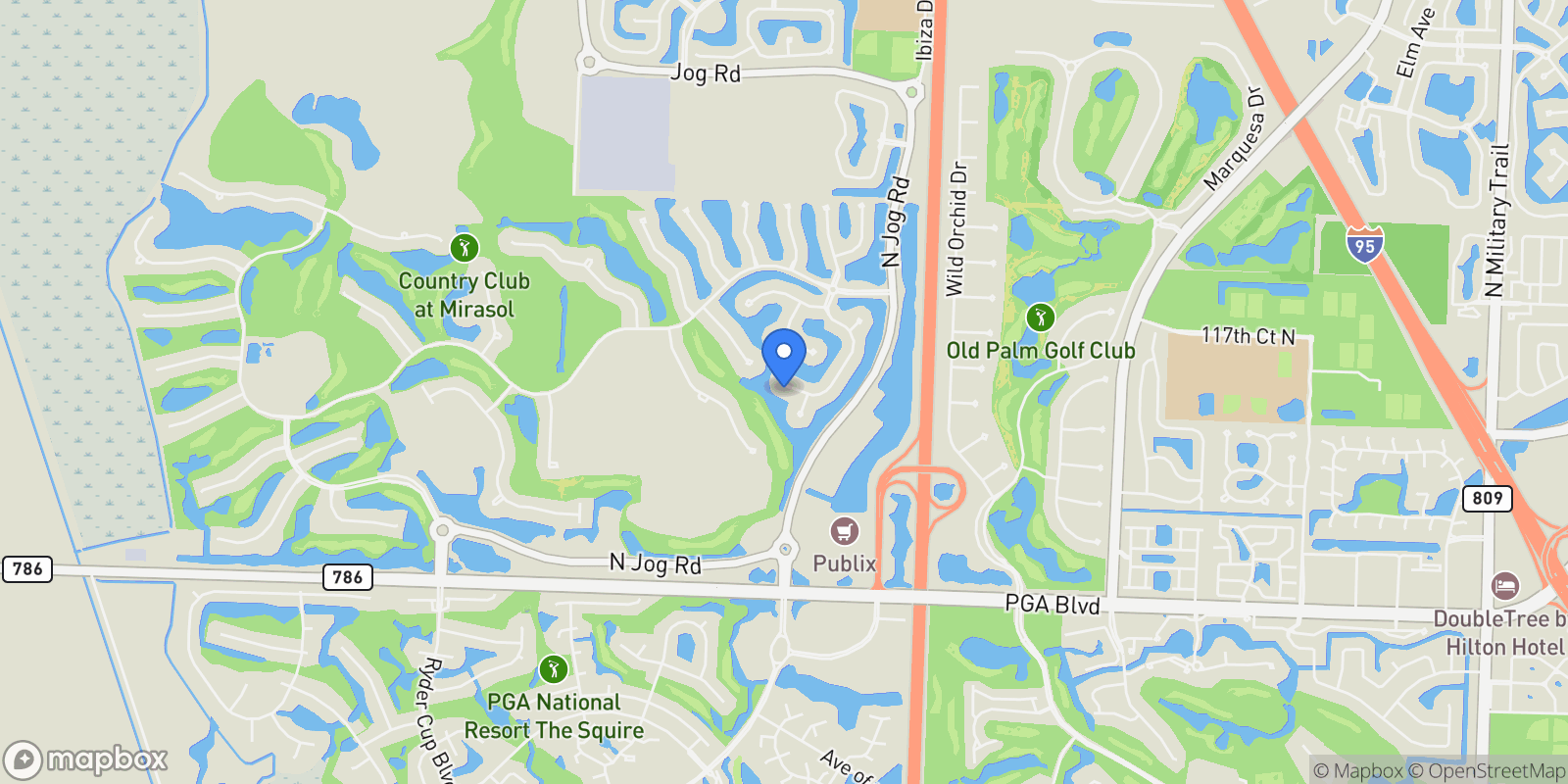 Map showing 352 Vizcaya Drive, Palm Beach Gardens, FL, 33418, USA, Palm Beach Gardens, Florida, United States.