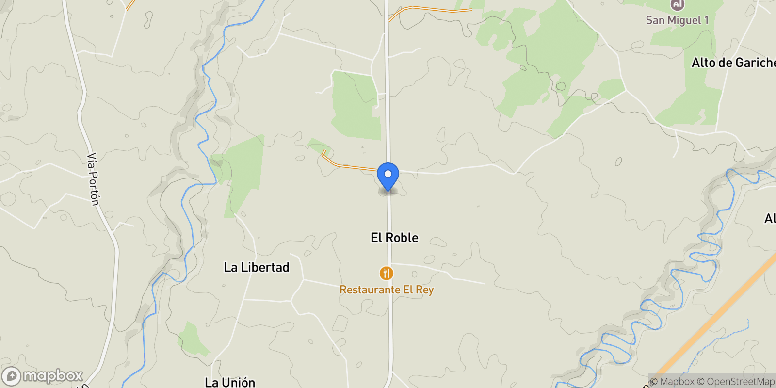 Map showing San Andres, Chiriquí Province, Panama.