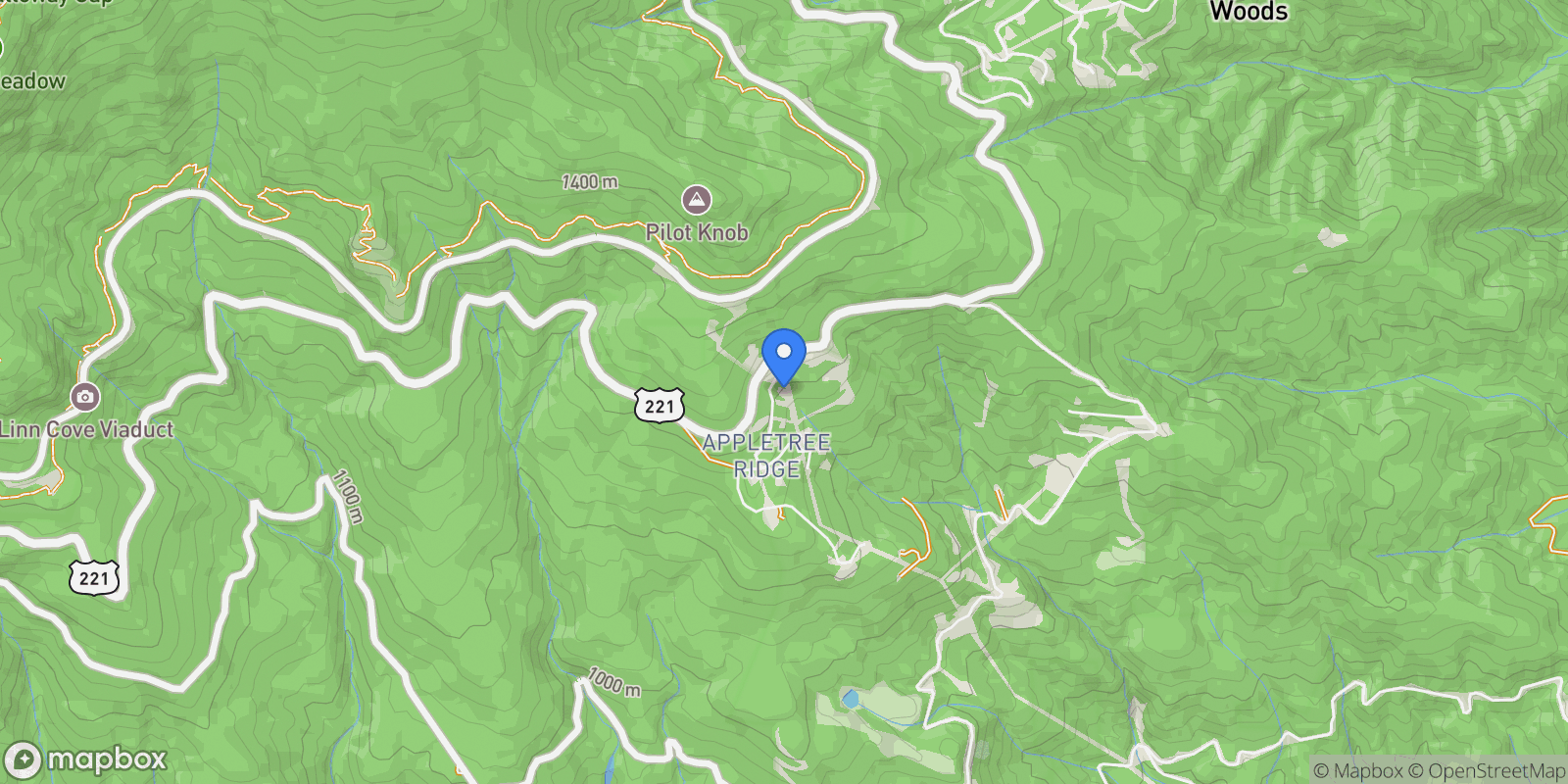 Map showing 133 Wild Apple Road, Blowing Rock, NC 28605, Blowing Rock, North Carolina, United States.
