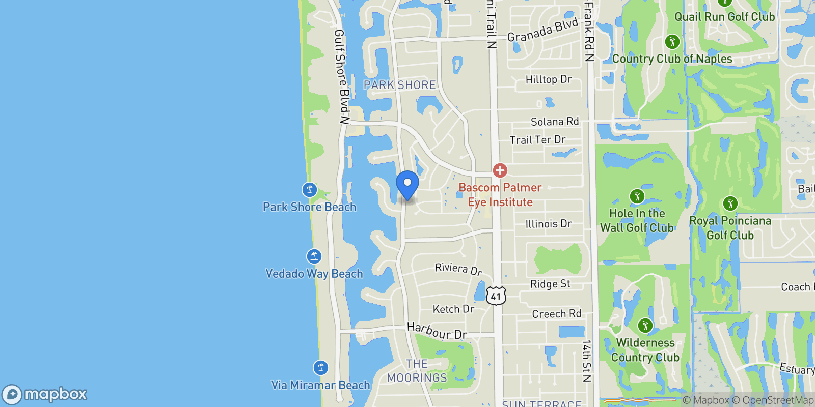 Map showing 3670 Crayton RD, Naples, FL, 34103, USA, Naples, Florida, United States.