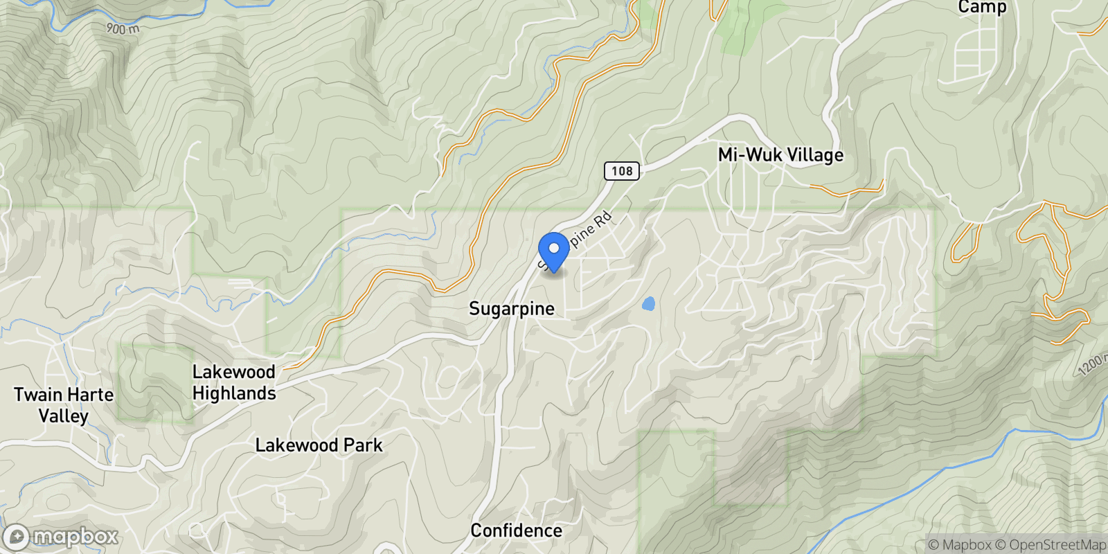 Map showing 24176 Pine Lake, Twain Harte, CA 95383, Twain Harte, California, United States.