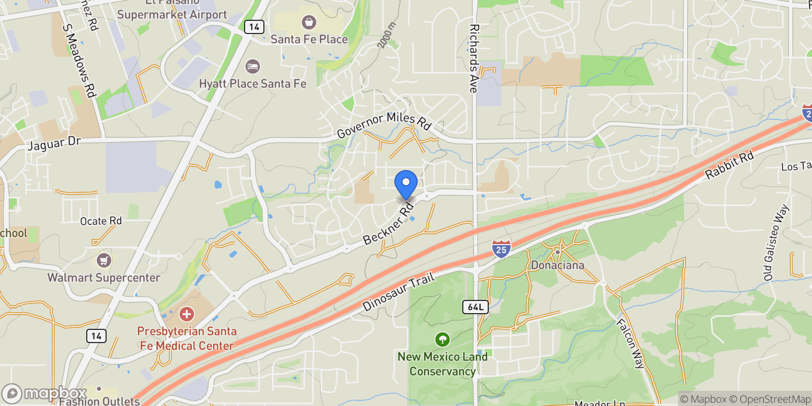 Map showing 4762 Viento Del Norte, Santa Fe, NM 87507, Santa Fe, New Mexico, United States.