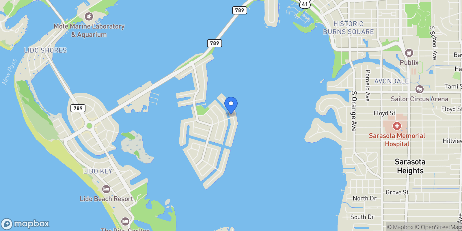 Map showing 440 MEADOW LARK DRIVE, Sarasota, FL, 34236, USA, Sarasota, Florida, United States.