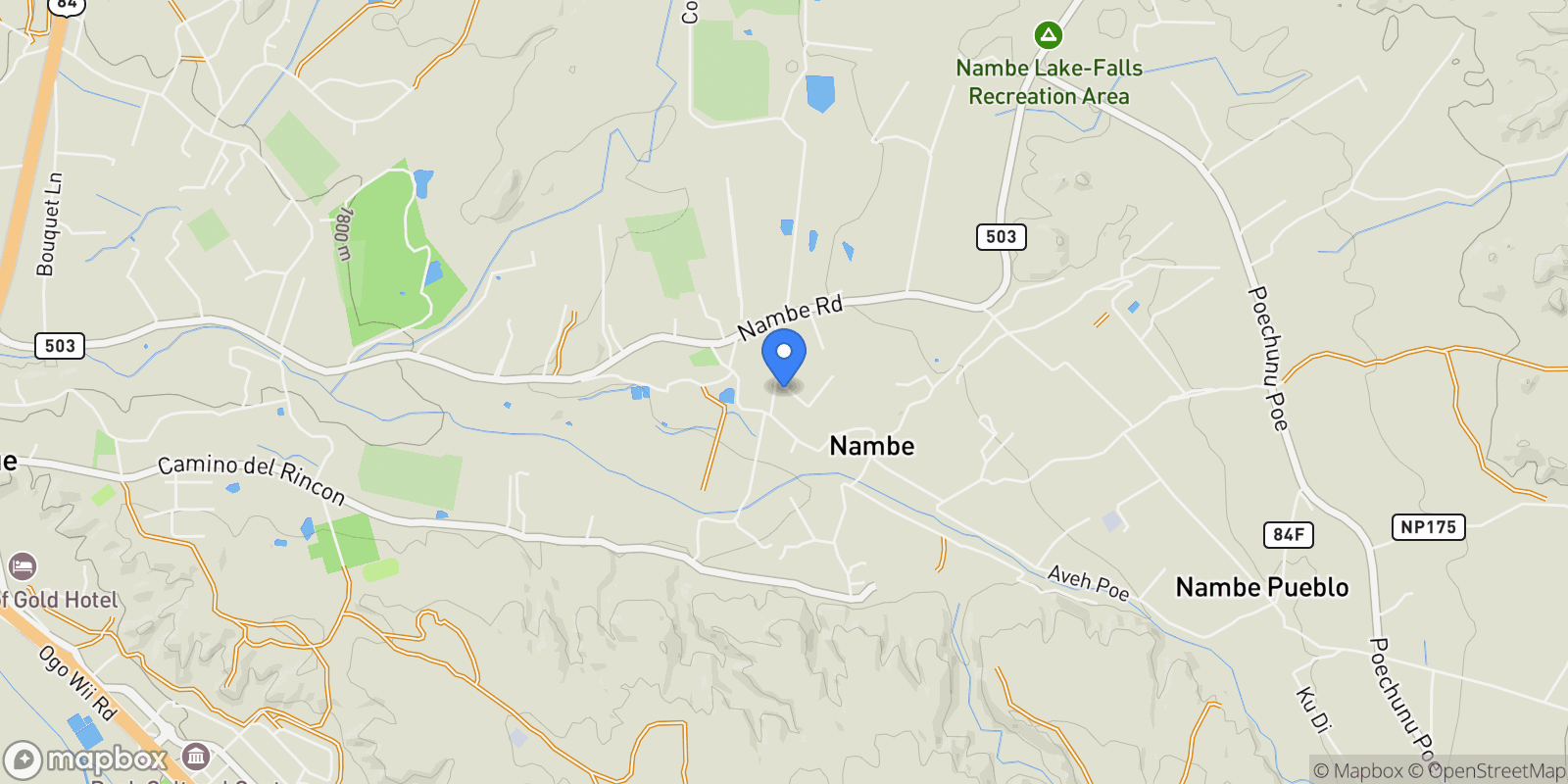Map showing 2 Short Road, Santa Fe, NM 87506, Santa Fe, New Mexico, United States.