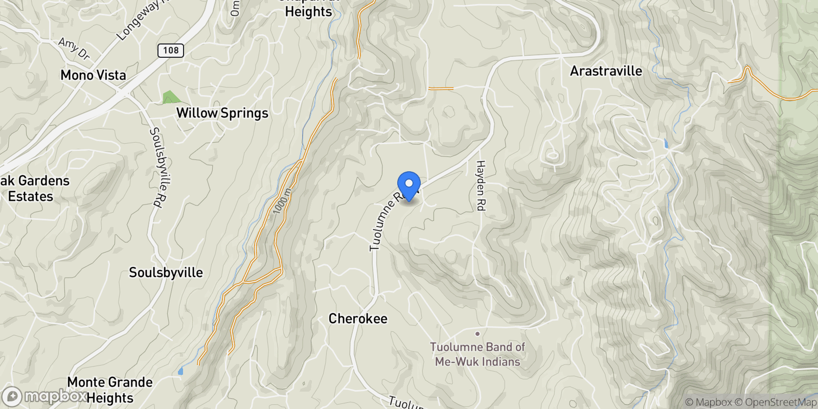 Map showing 20245 N Tuolumne Rd, Tuolumne, CA 95379, Tuolumne, California, United States.