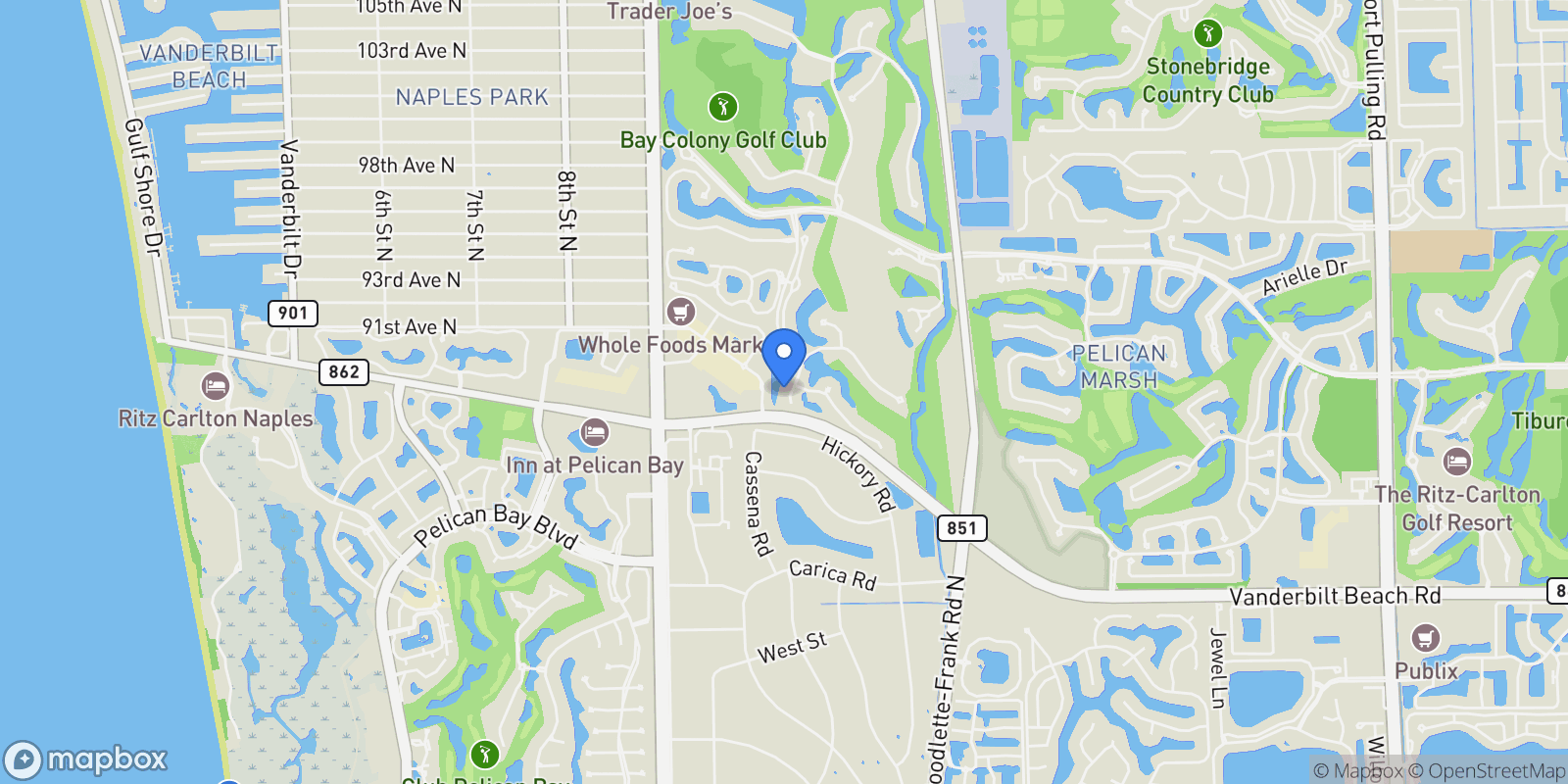 Map showing 1267 Grand Isle CT, Naples, FL, 34108, USA, Naples, Florida, United States.