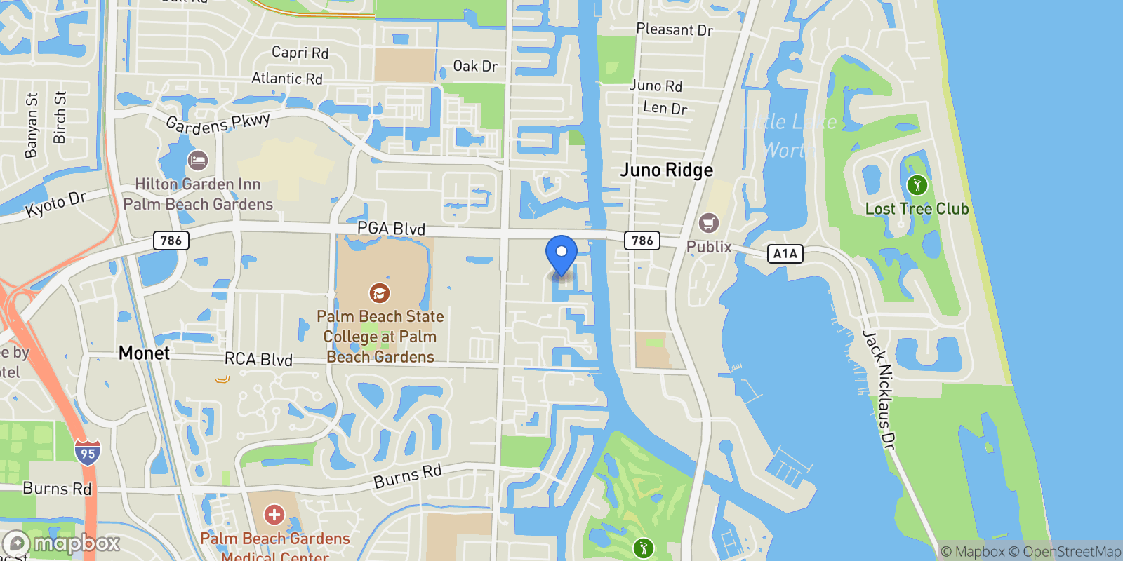 Map showing 11331 Avery Road, Palm Beach Gardens, Florida, United States.