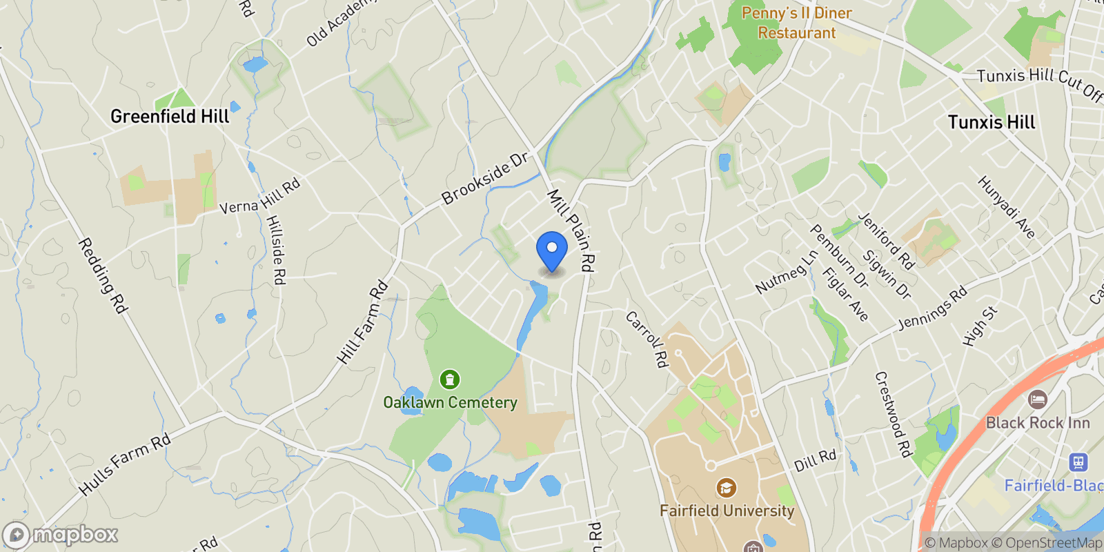 Map showing 33 Middlebrook Place, Fairfield, CT, 06824, USA, Fairfield, Connecticut, United States.