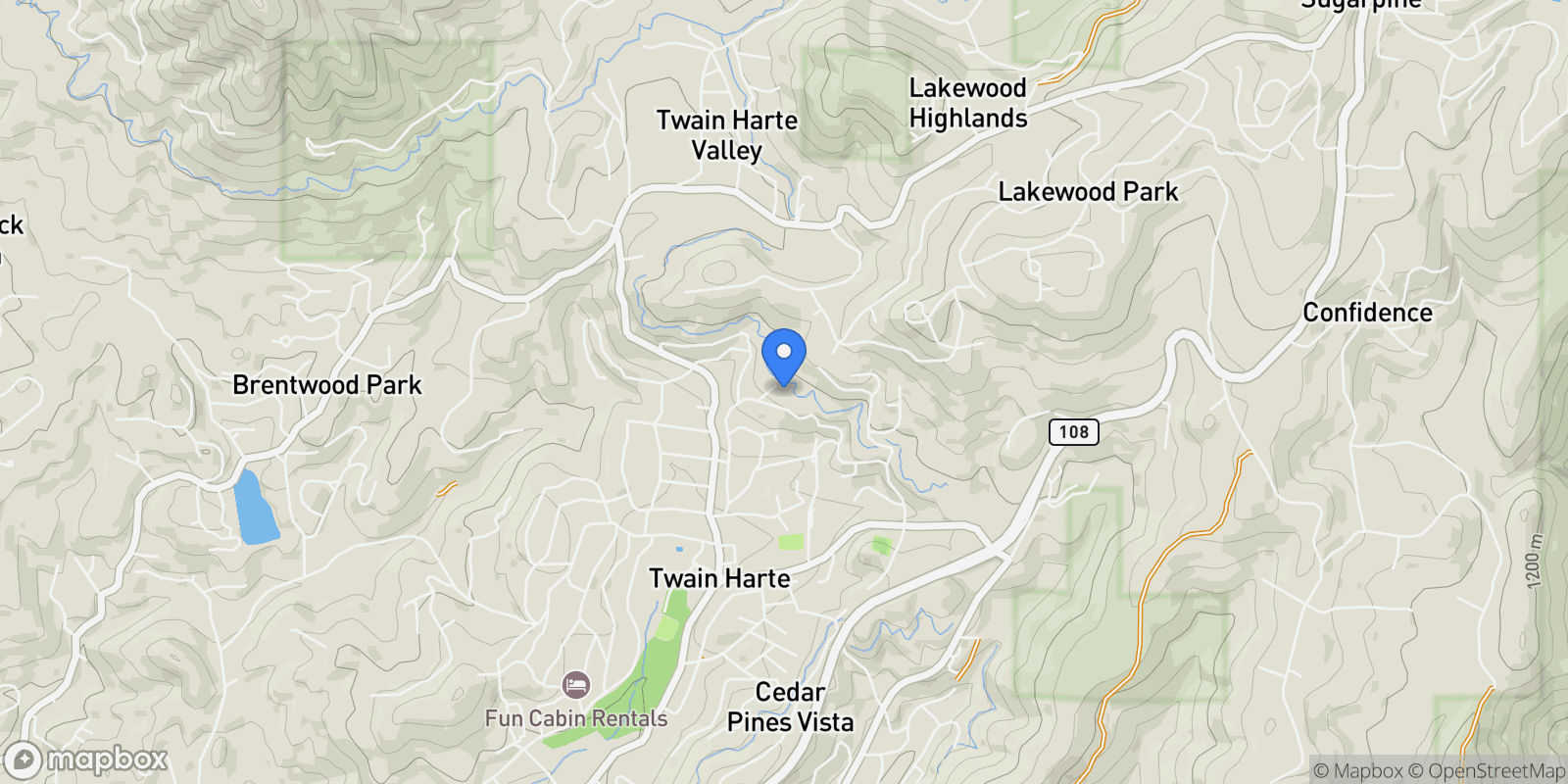 Map showing 18861 Lookout Dr, Twain Harte, CA 95383, Twain Harte, California, United States.
