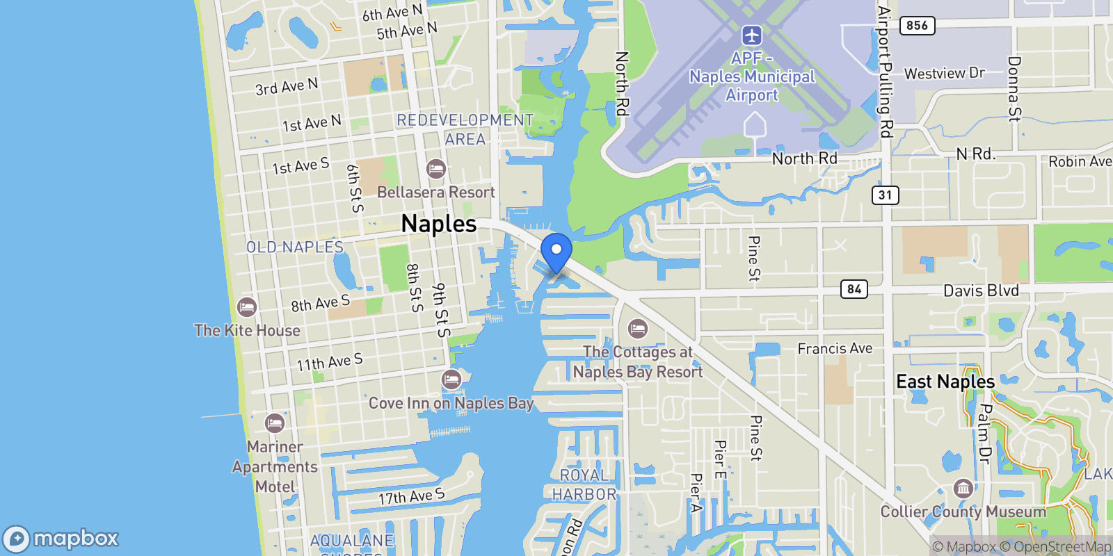Map showing 1490 5th AVE S, #200B, Naples, FL, 34102, USA, Naples, Florida, United States.