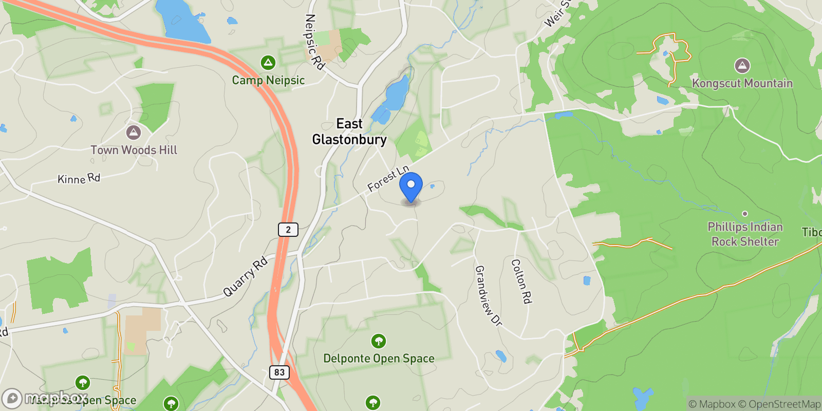 Map showing 28 Lazy Valley Road, Glastonbury, CT, 06033, USA, Glastonbury, Connecticut, United States.