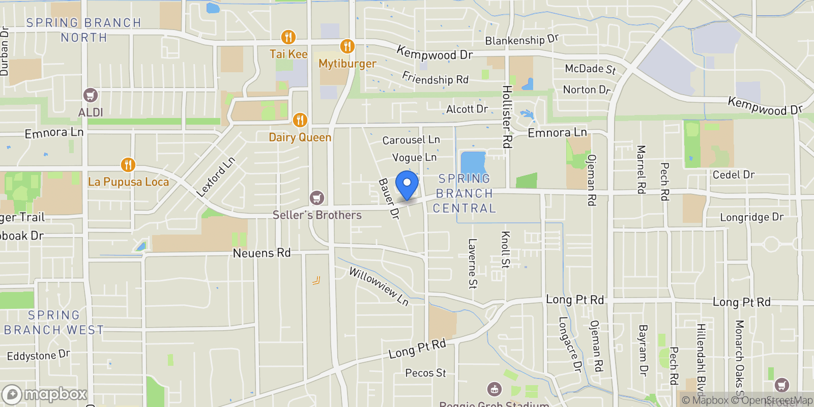 Map showing 0 Barr Street, Houston, TX 77080, Houston, Texas, United States.