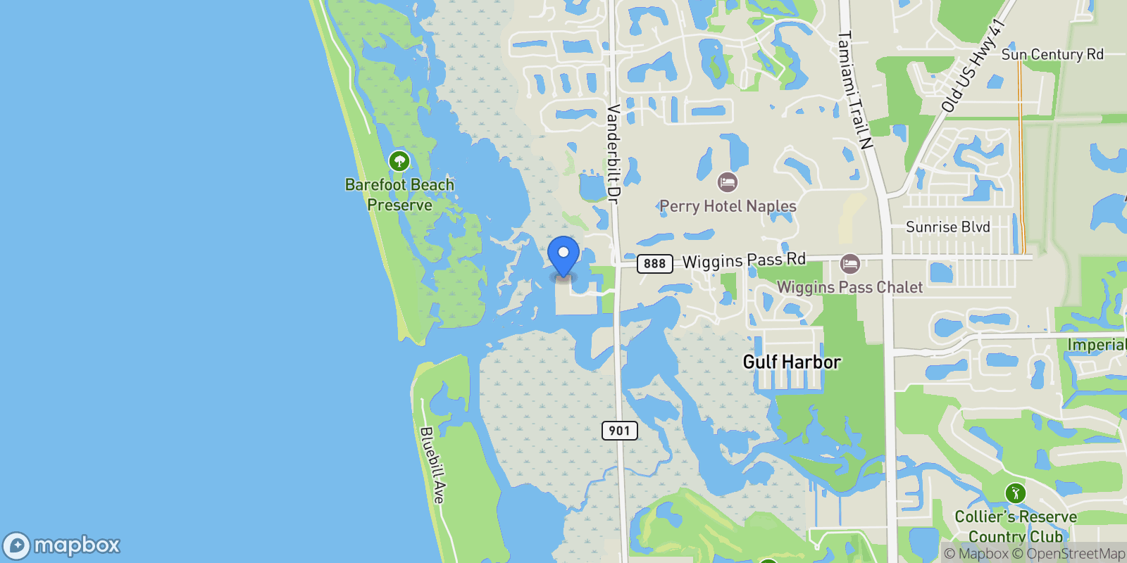 Map showing 445 DOCKSIDE DR, #B202, Naples, FL, 34110, USA, Bonita Springs, Florida, United States.
