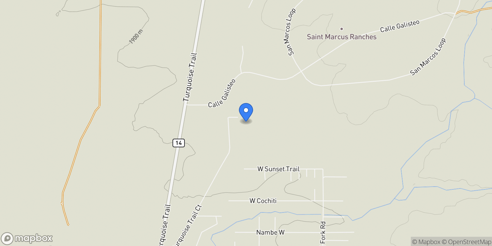 Map showing 152 Turquoise Trail Court, Santa Fe, NM 87508, Santa Fe, New Mexico, United States.