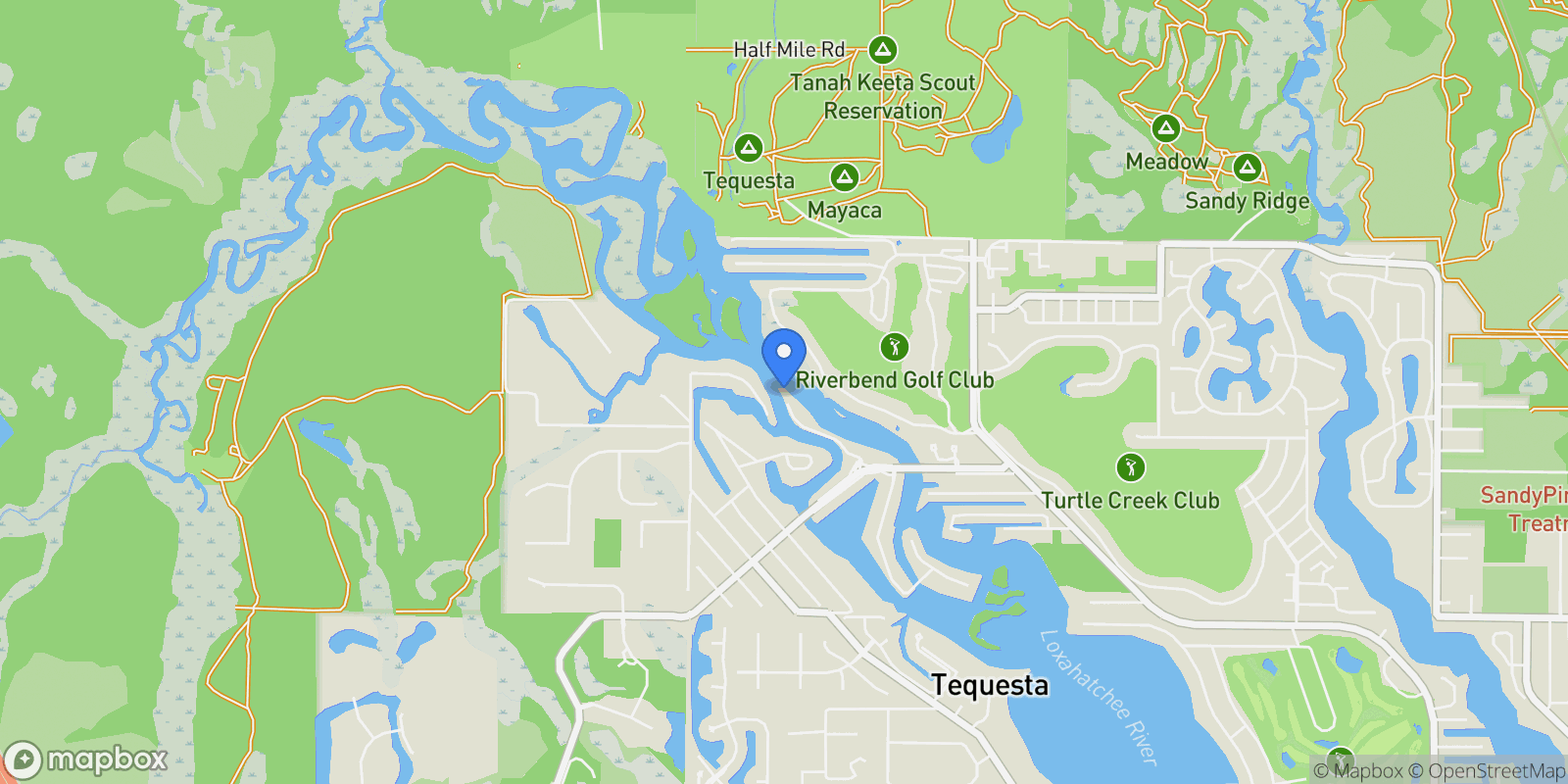Map showing 18499 SE Palm Island Lane, Jupiter, FL, 33458, USA, Jupiter, Florida, United States.