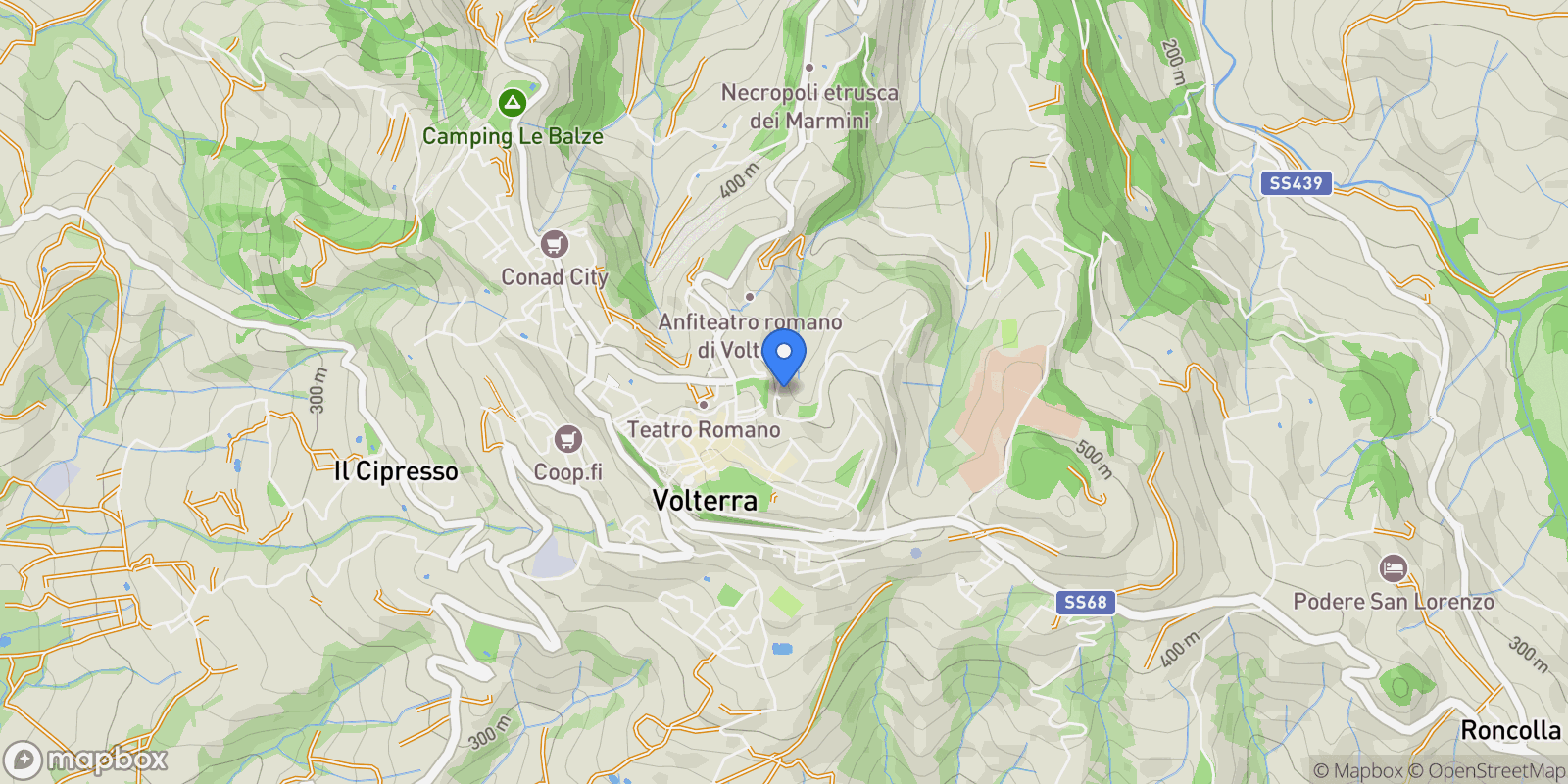 Map showing San Cipriano, Tuscany, Italy.