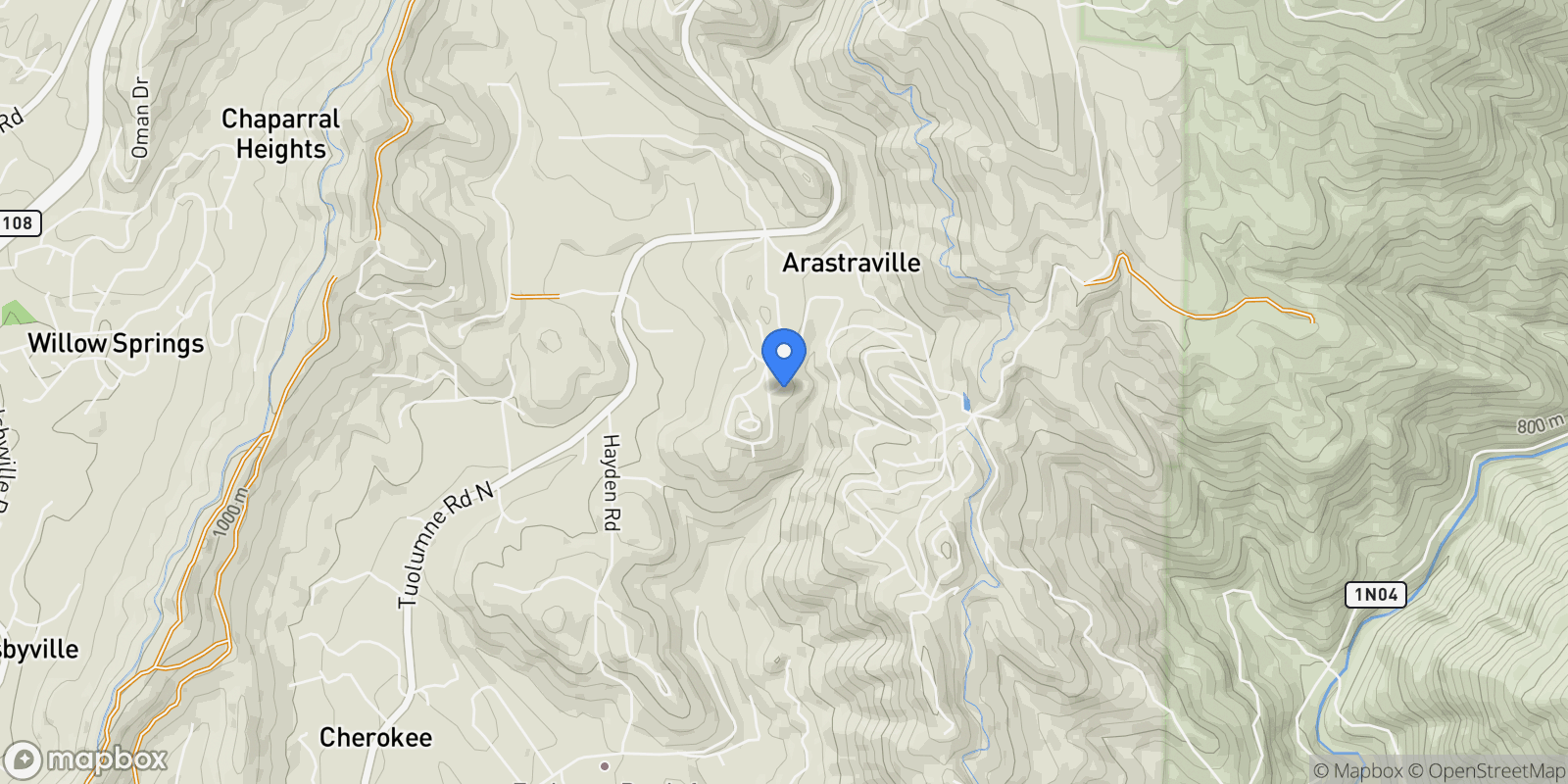Map showing 18757 Sunrise Way, Tuolumne, CA 95379, Tuolumne, CA, United States.