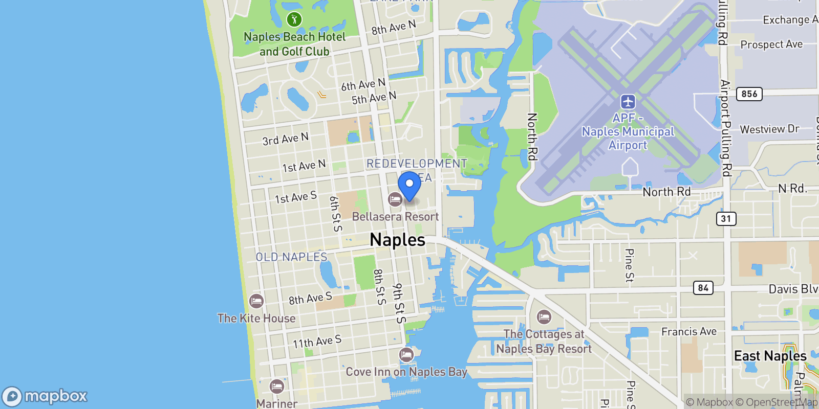 Map showing 1035 3RD AVE S, #414, Naples, FL, 34102, USA, Naples, Florida, United States.