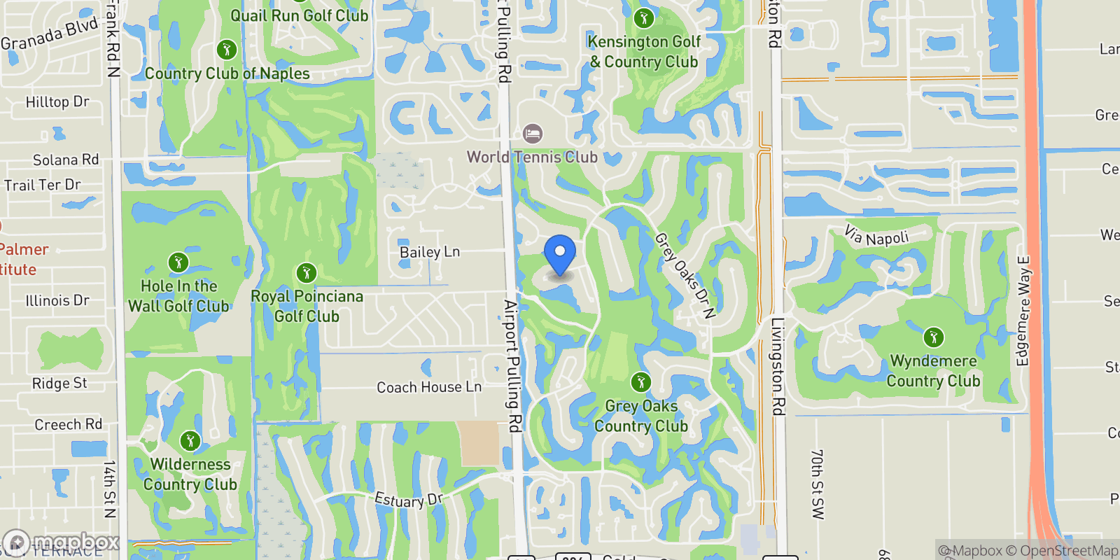 Map showing 2426 INDIAN PIPE WAY, Naples, FL, 34105, Naples, Florida, United States.