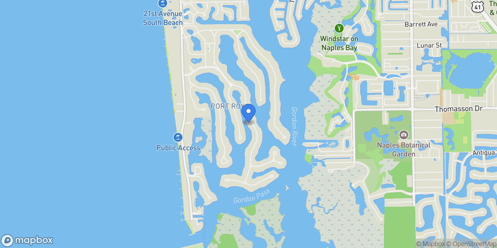 Map showing 3440 RUM ROW, Naples, FL, 34102, USA, Naples, Florida, United States.