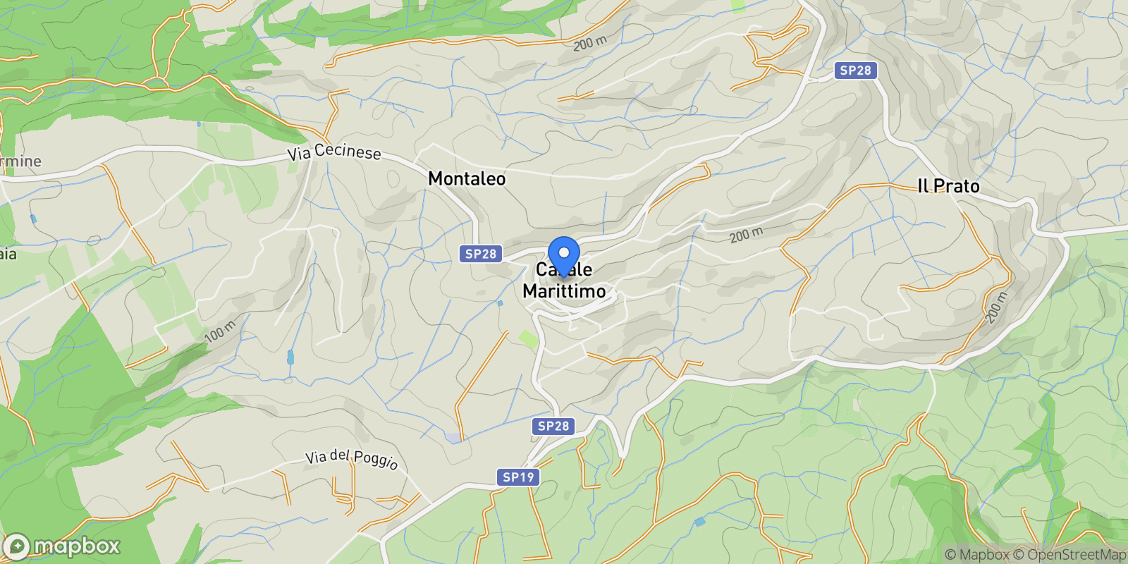 Map showing Casale Marittimo, Tuscany, Italy.