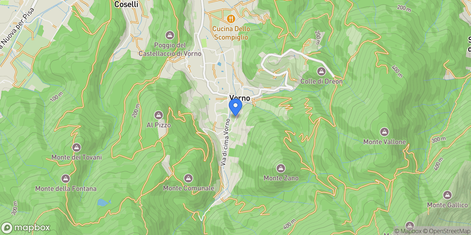 Map showing Corte Franceschini, Tuscany, Italy.