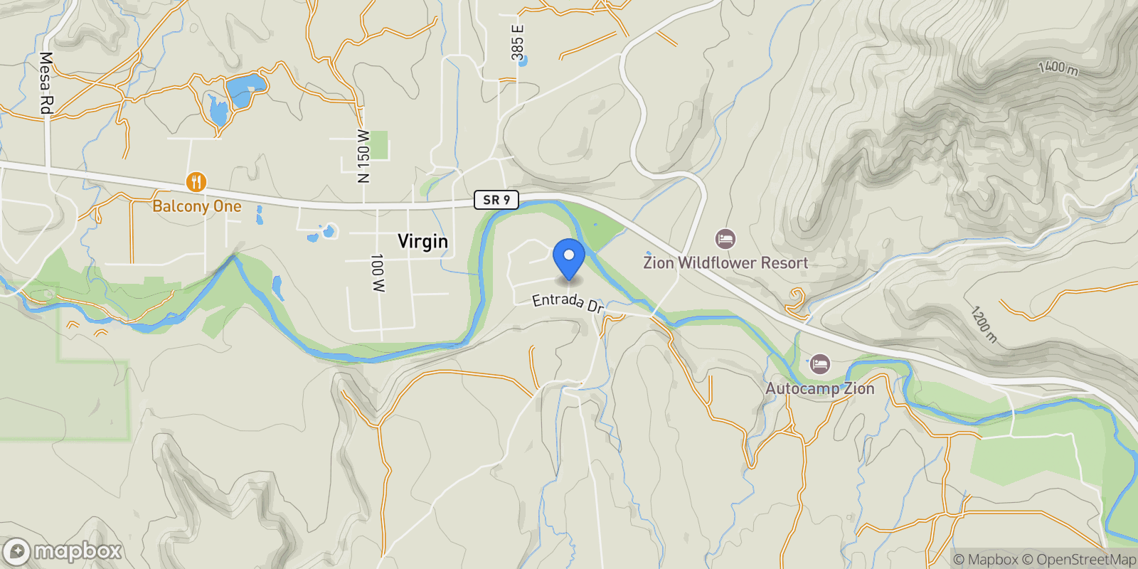 Map showing 156 LUNA DE ORO, Virgin, Utah, United States.