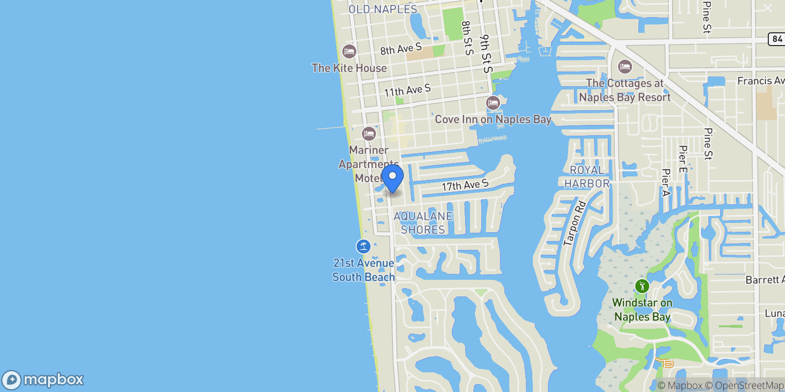 Map showing 1731 Gordon DR, Naples, FL, 34102, USA, Naples, Florida, United States.