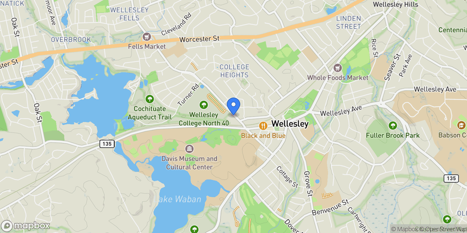 Map showing 148 Weston Rd, #207, Wellesley, MA, 02482, USA, Wellesley, Massachusetts, United States.