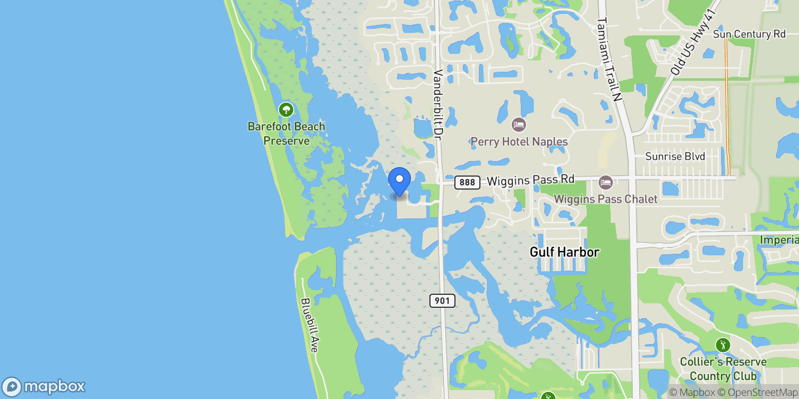 Map showing 435 Dockside DR #B702, Bonita Springs, Florida, United States.
