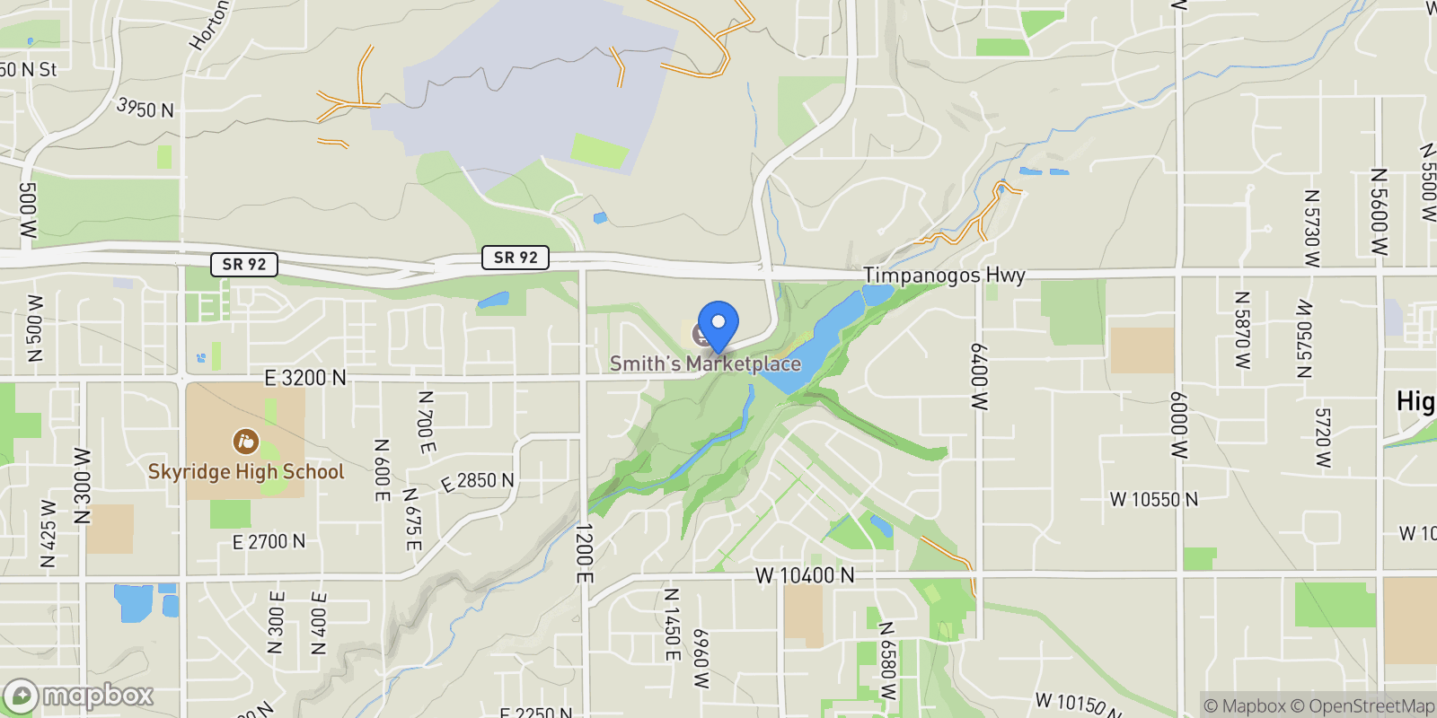 Map showing 1610 E CENTER POINTE DR, Lehi, Utah, United States.