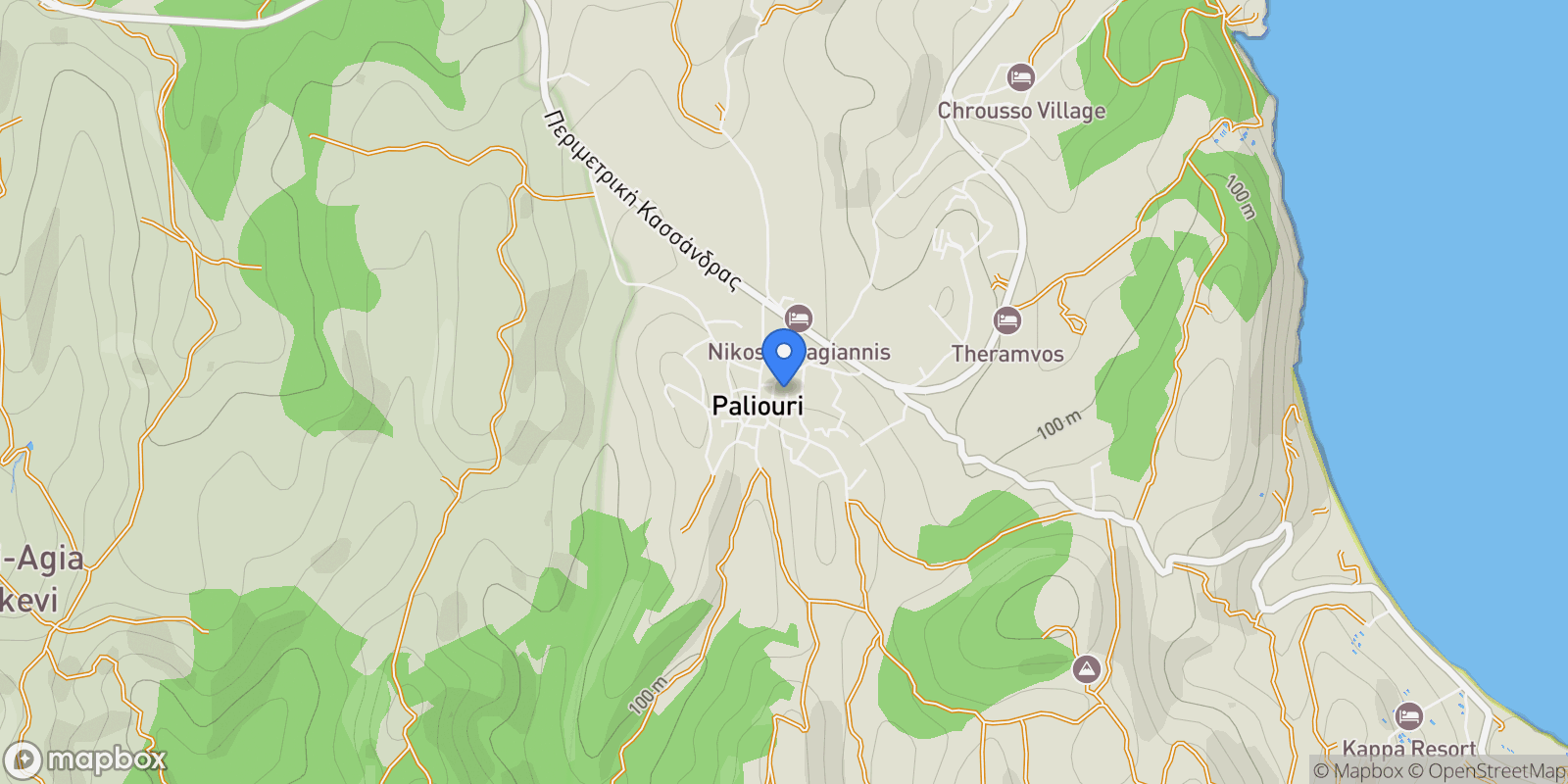 Map showing Pallini Municipal Unit, Macedonia and Thrace, Greece.