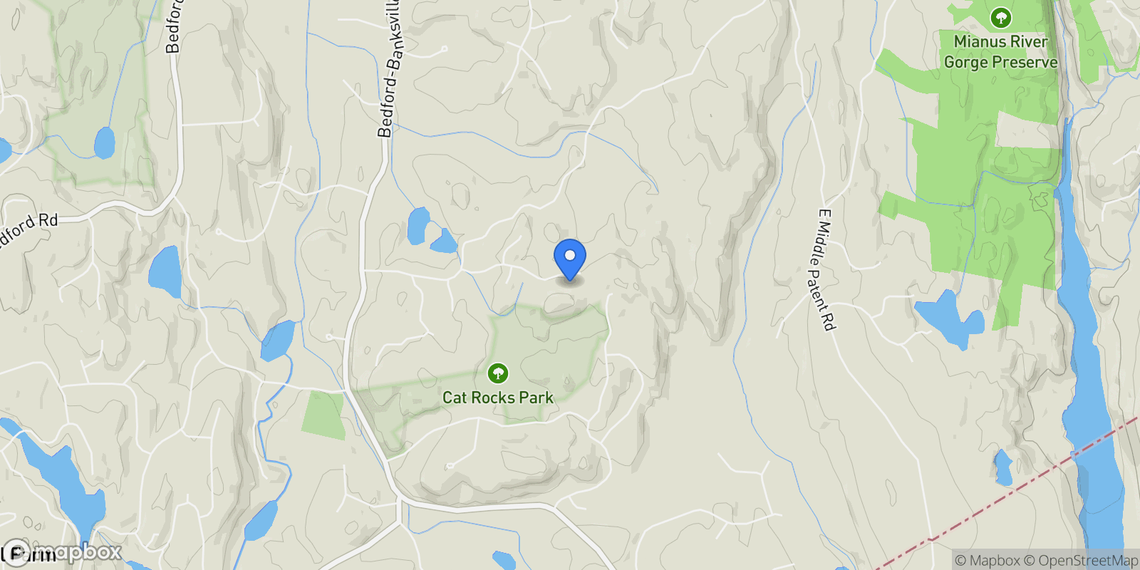 Map showing 13 Kingdom Ridge Road, Bedford, NY, 10506, USA, Bedford, New York, United States.