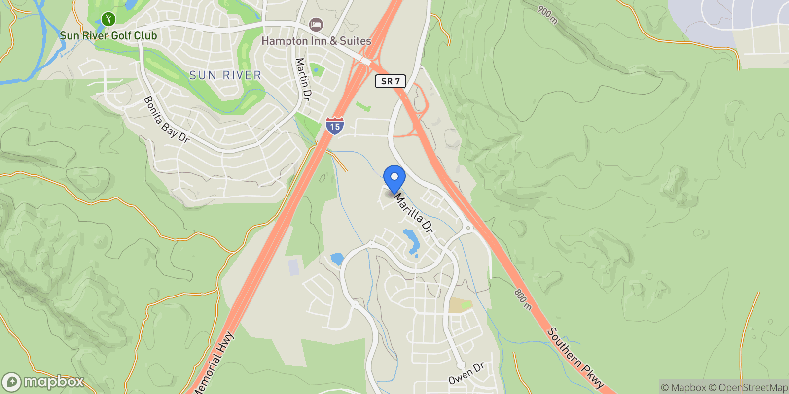 Map showing 5267 S BLUE PEARL ALY, St. George, Utah, United States.