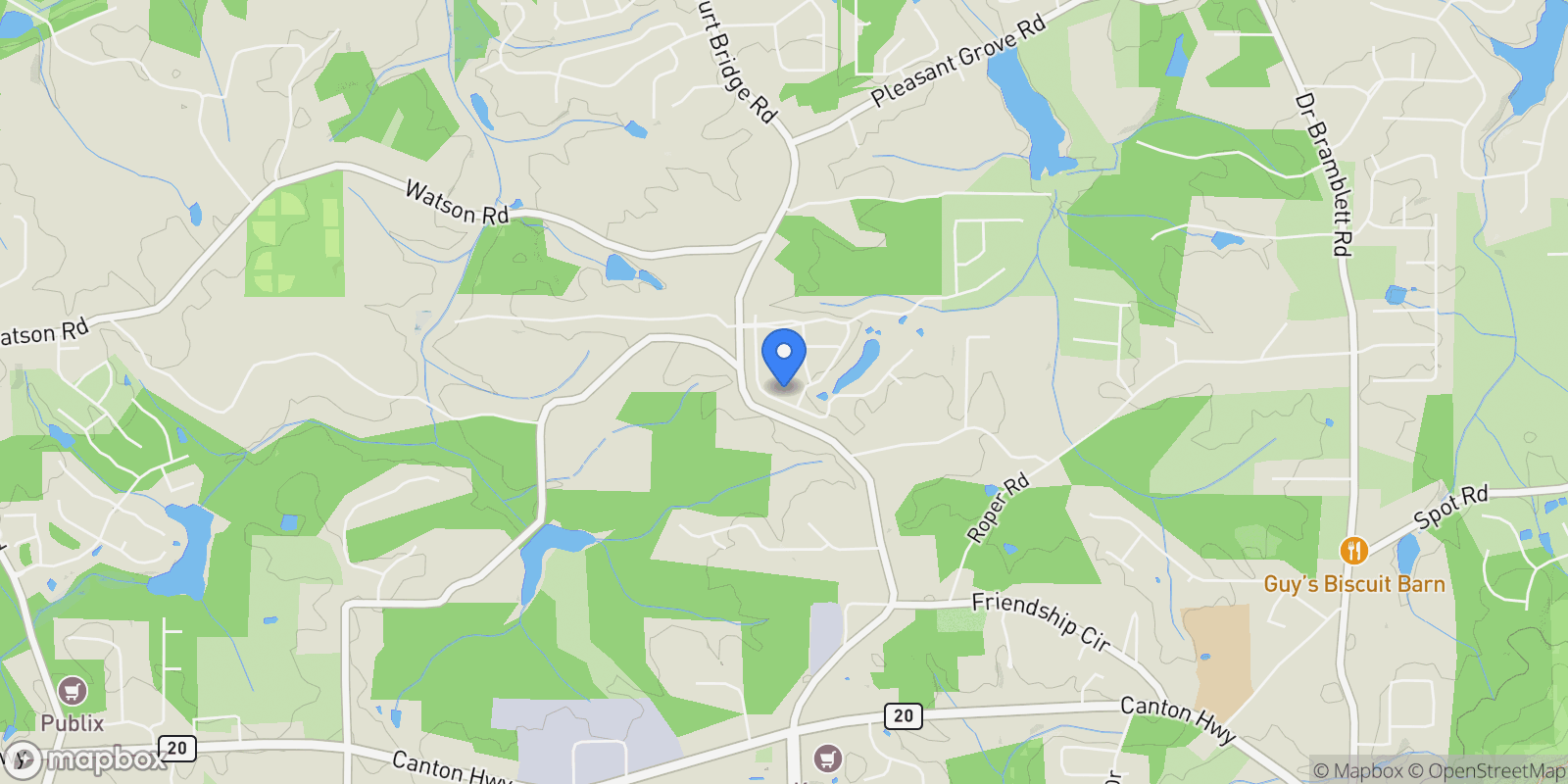 Map showing Cumming, Georgia, United States.