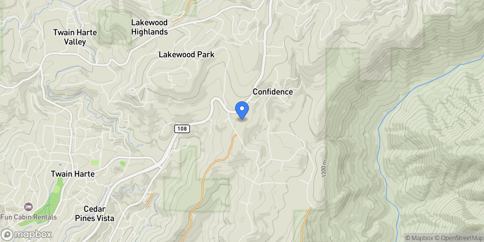 Map showing 19800 Six Point Ct, Twain Harte, CA 95383, Twain Harte, California, United States.