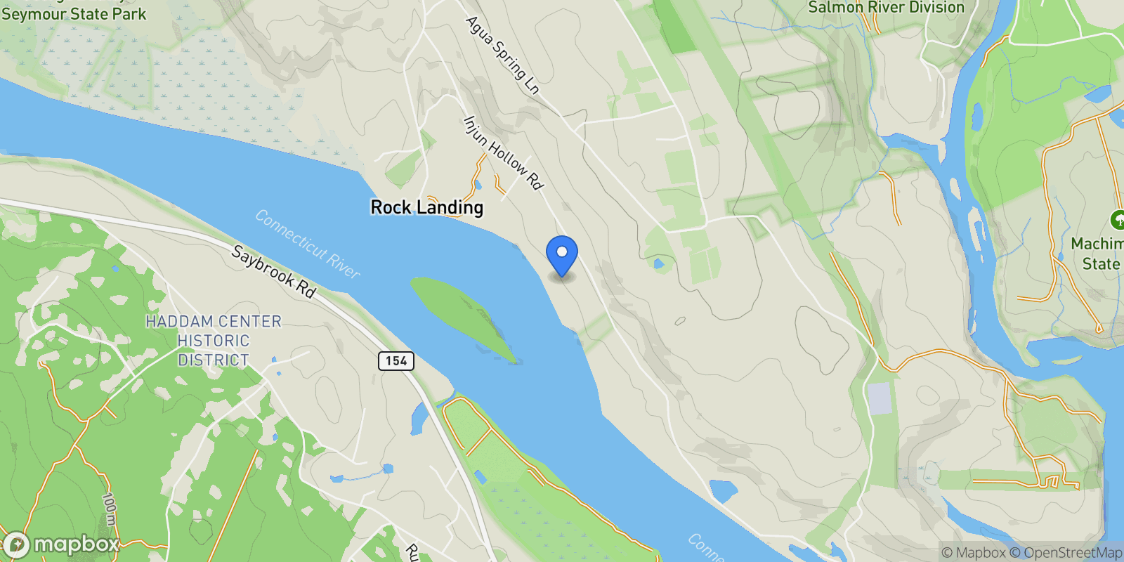 Map showing 195 Injun Hollow Road, Haddam, CT, 06424, USA, East Hampton, Connecticut, United States.