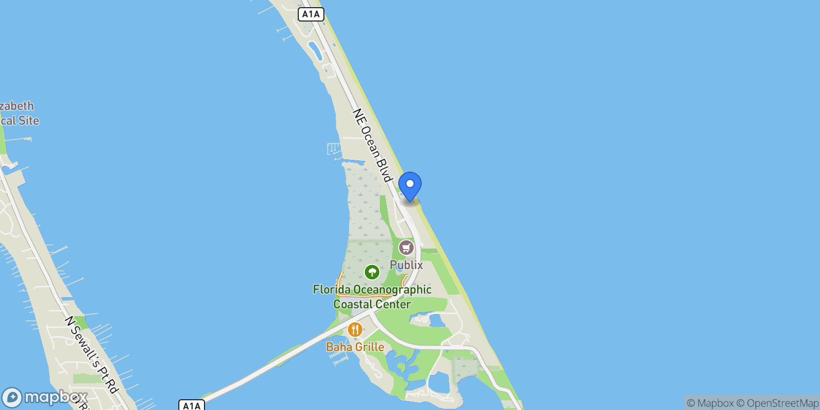 Map showing 1225 NE Doubloon Drive, Stuart, FL, 34996, USA, Stuart, Florida, United States.