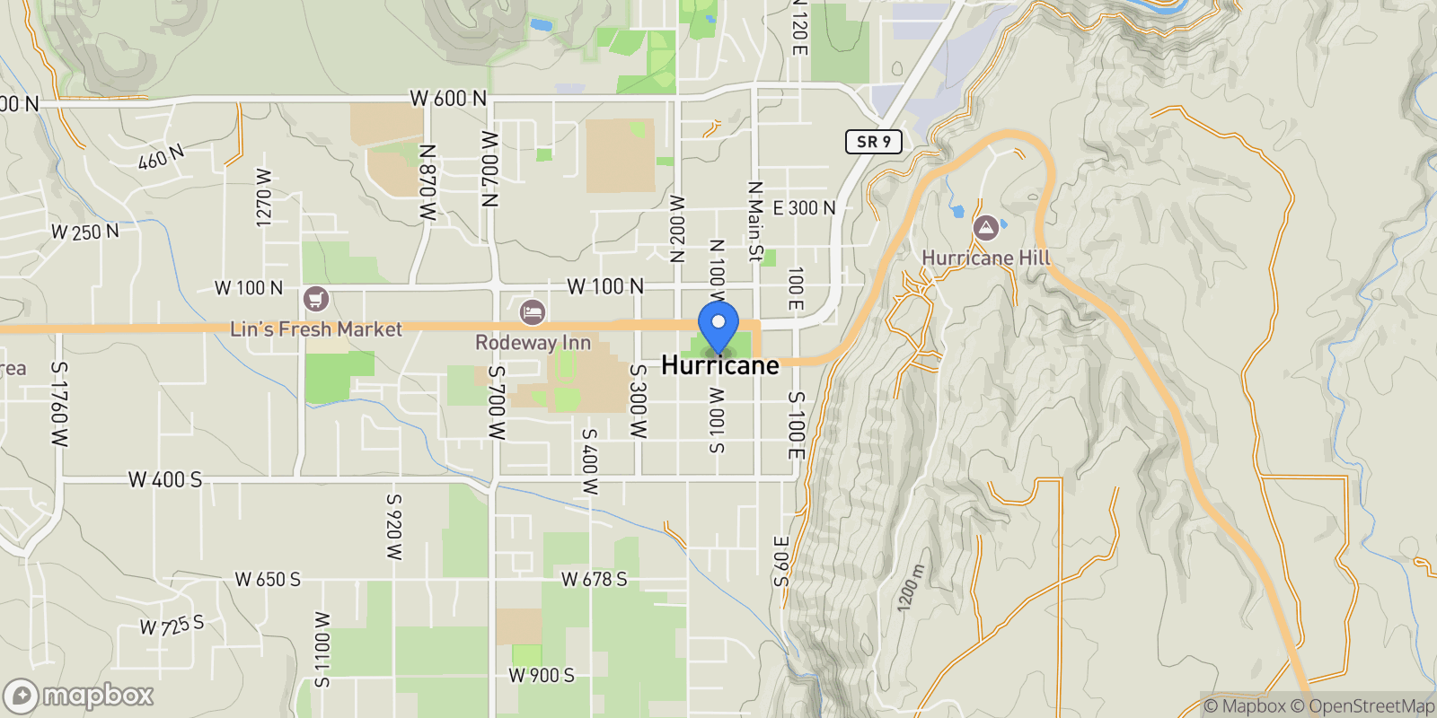 Map showing 3344 S GUIDE STAR WAY, Hurricane, Utah, United States.