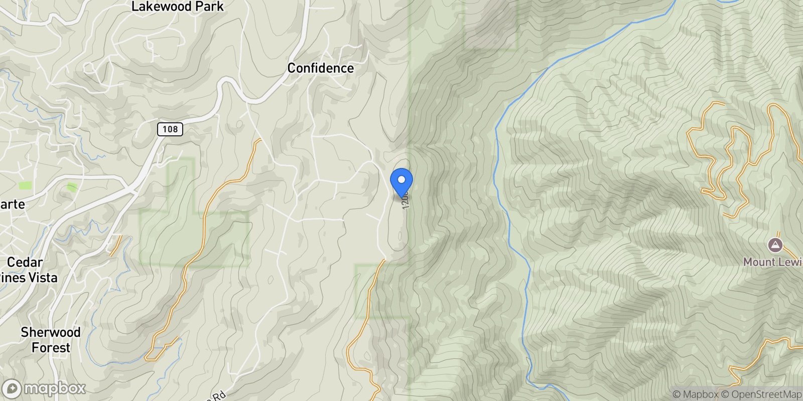 Map showing 22961 Coffill Rd, Twain Harte, CA 95383, Twain Harte, California, United States.