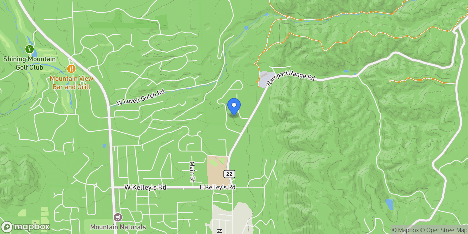Map showing 2120 Lee Circle Drive, Cascade-Chipita Park, Colorado, United States.