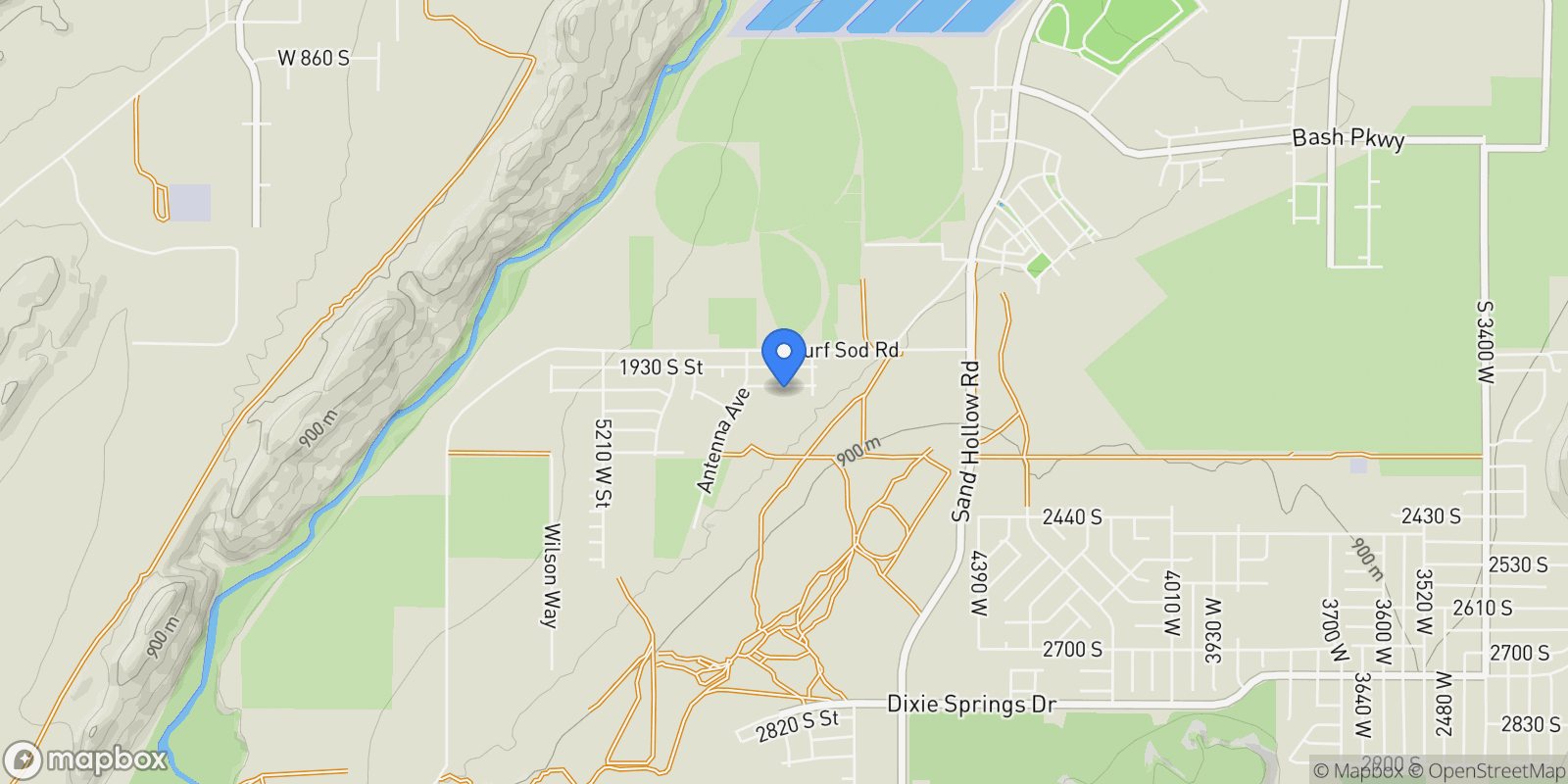 Map showing 4799 W 2020 S, Hurricane, Utah, United States.