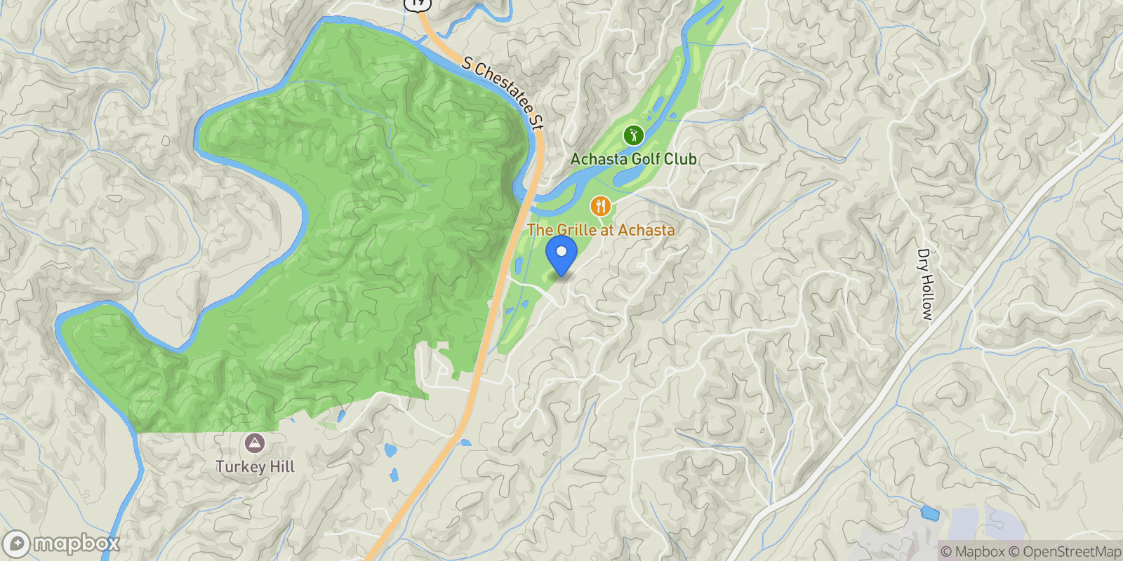 Map showing Dahlonega, Georgia, United States.