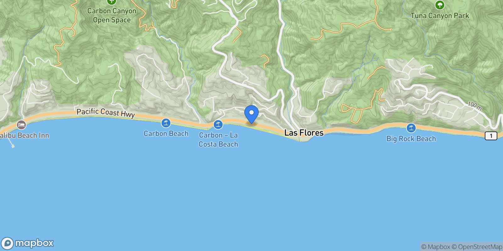 Map showing 21506 Pacific Coast Highway , Malibu, CA 90265, Malibu, California, United States.