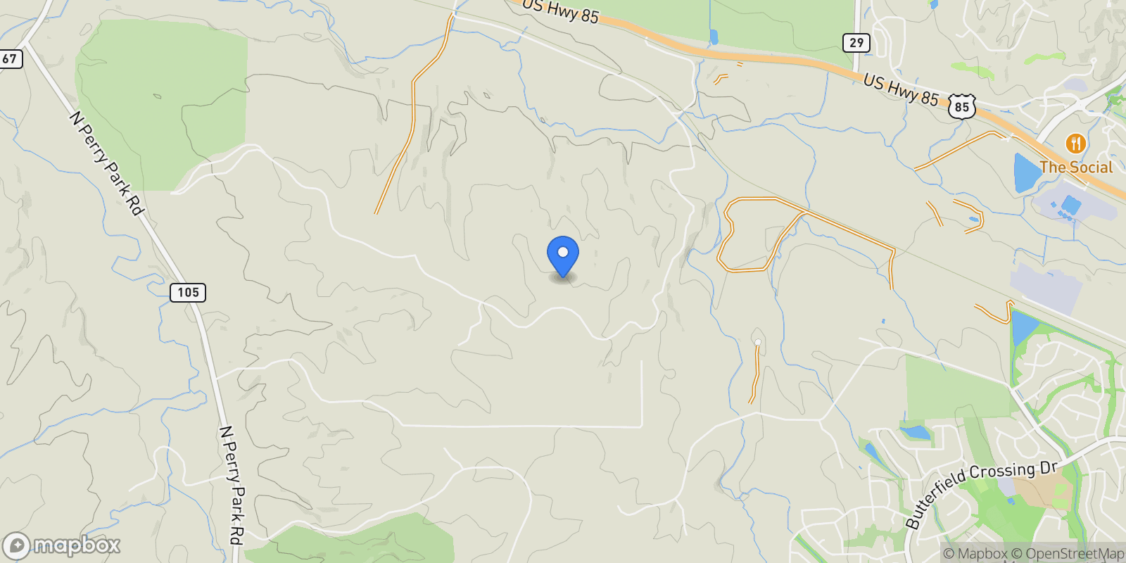 Map showing 3878 Turret Lane, Sedalia, Colorado, United States.
