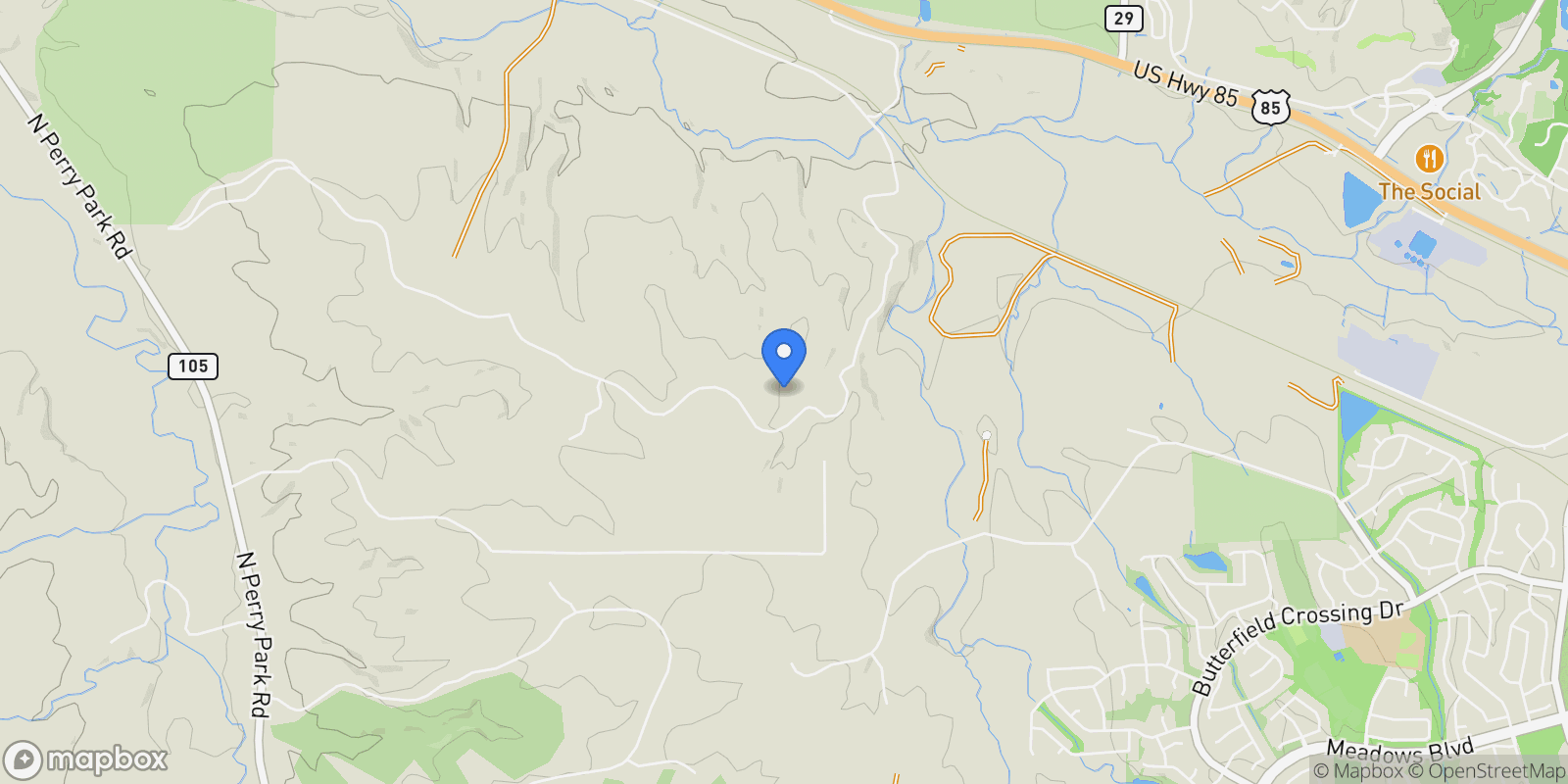 Map showing 2301 Keep Drive, Sedalia, Colorado, United States.