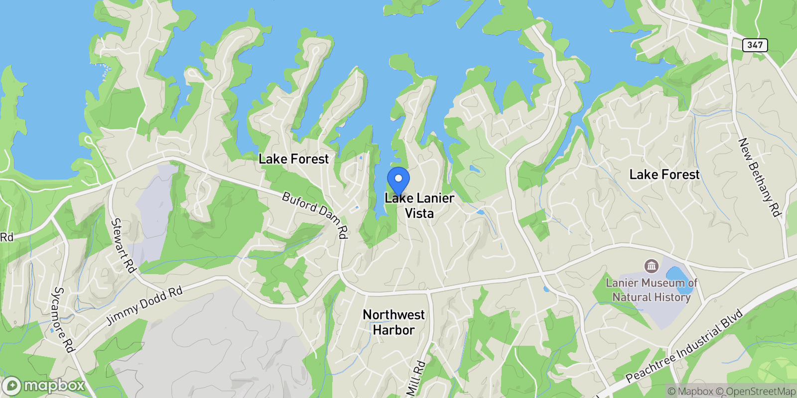 Map showing Buford, Georgia, United States.