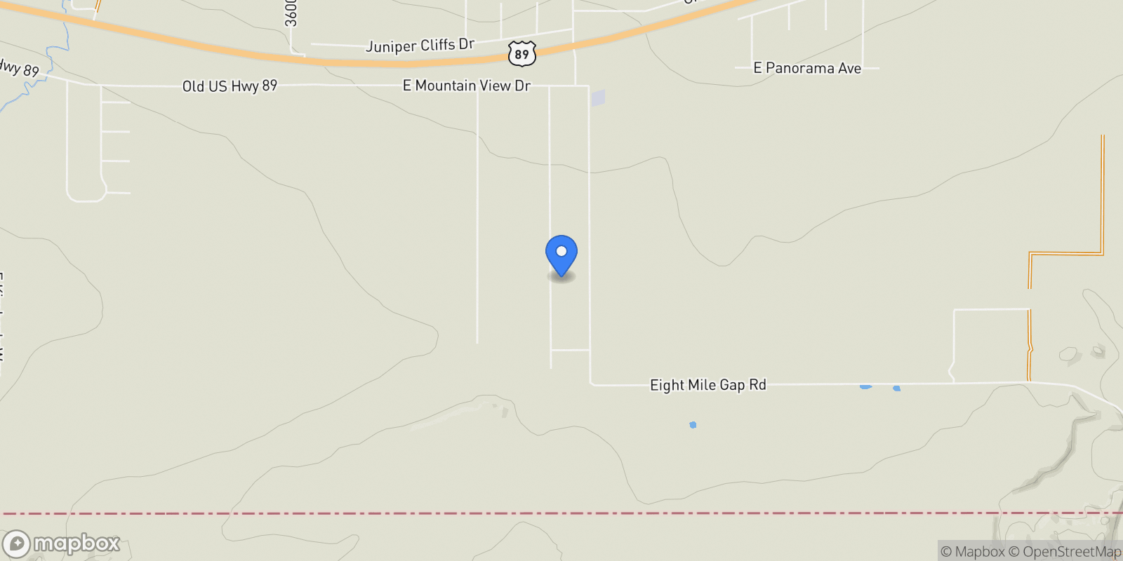 Map showing 4380 E SEGO LILY CIR, Kanab, Utah, United States.