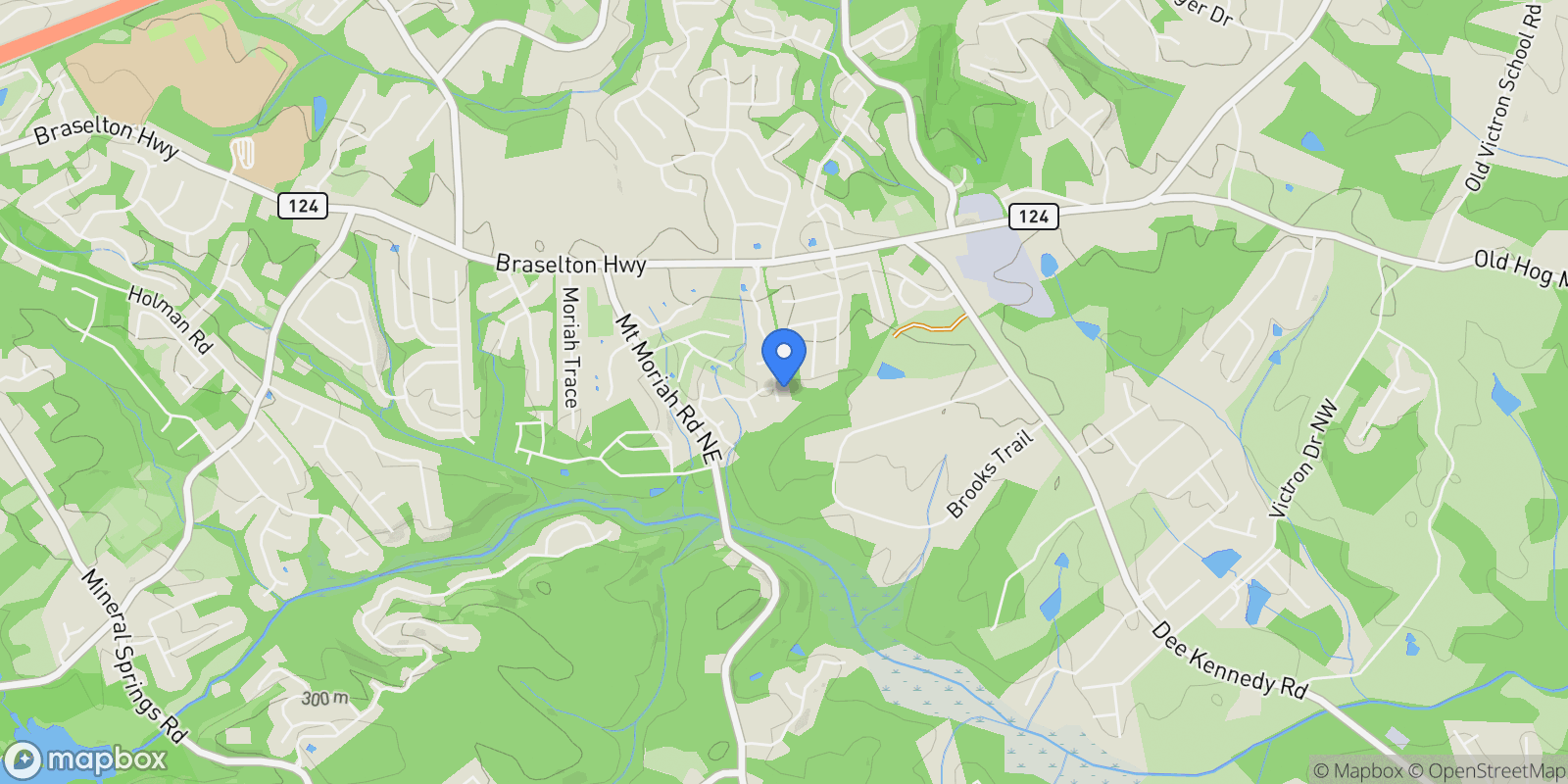 Map showing Hoschton, Georgia, United States.